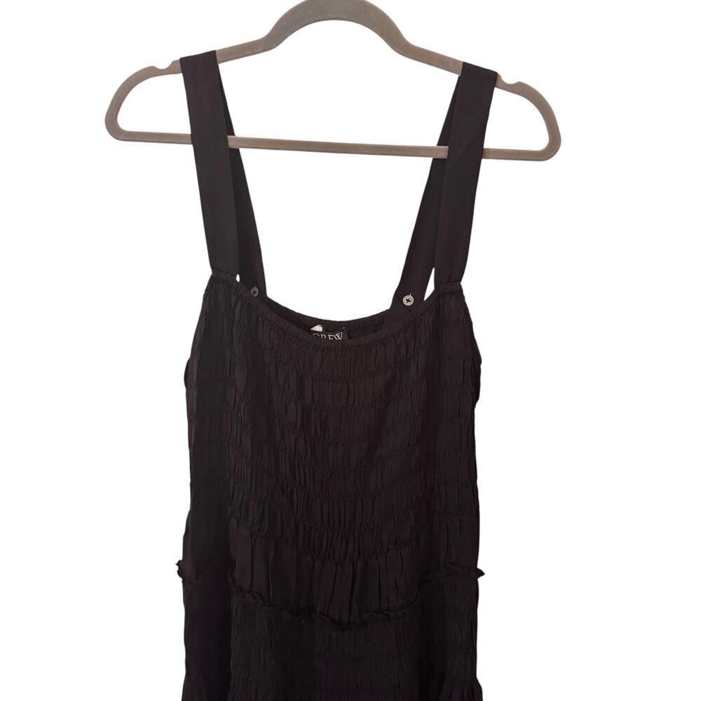NWT J. Crew Smocked Midi Dress in Black CK734 Size XL - Picture 3 of 11